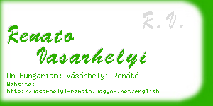 renato vasarhelyi business card